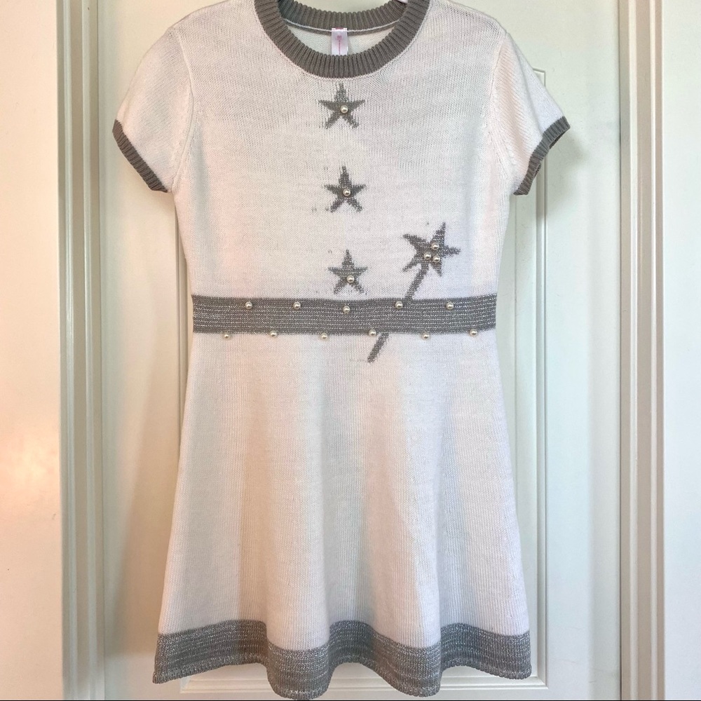 White sweater dress with wings XL